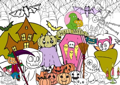 Kolorowanka Podłogowa XXL: Halloween 2