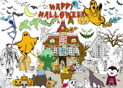 Kolorowanka Podłogowa XXL: Happy Halloween