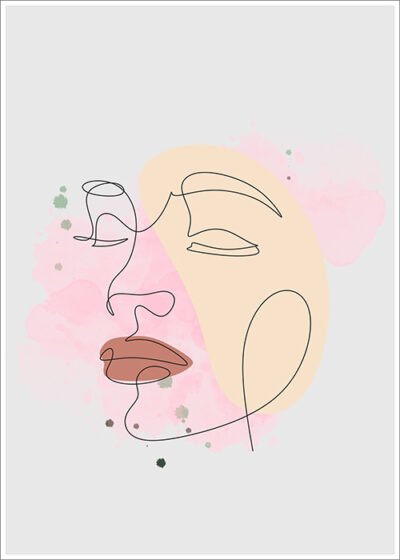 Plakat Pastelowa Twarz