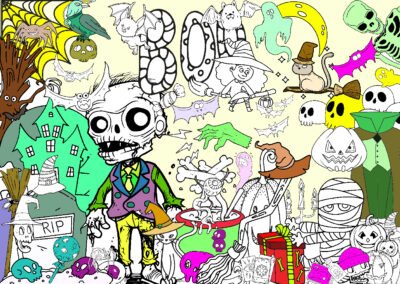 Kolorowanka Podłogowa XXL: Halloween