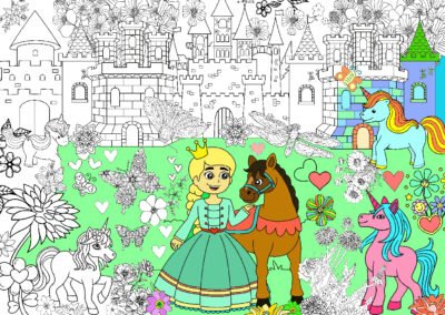 Kolorowanka Podłogowa XXL: Księżniczka