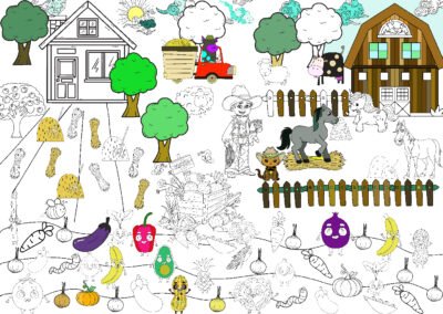 Kolorowanka Podłogowa XXL: Na Farmie