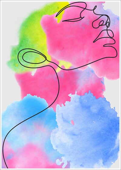 Plakat Kobieta w Kolorze