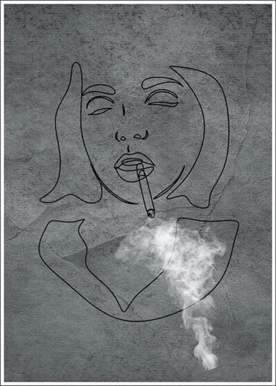 Plakat Kobieta z Papierosem