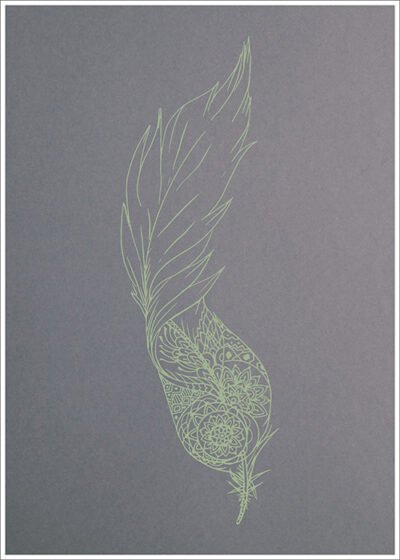 Plakat Piórko z wzorkami 2