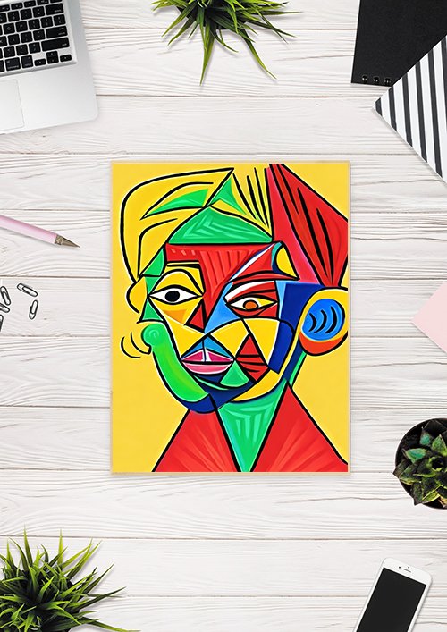 Plakat Chłopiec w stylu Picasso Kompozycja