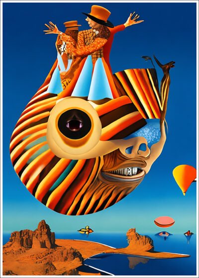 Plakat Fantazja w stylu Salvadora Dali