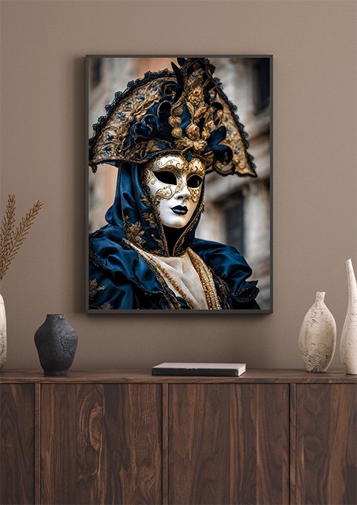 Plakat Kobieta w masce 2 kompozycja