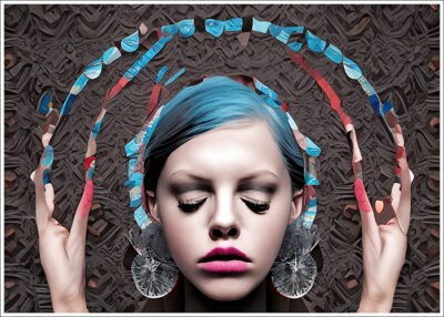 Plakat Kobieta z aurą