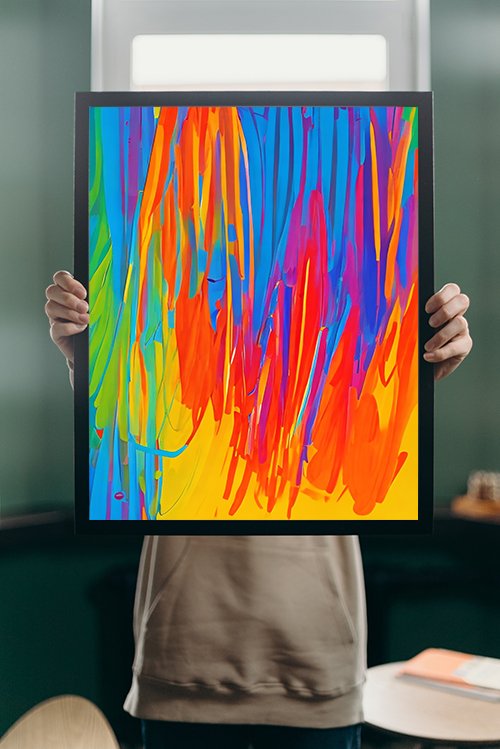 Plakat Kolorowe machnięcia Kompozycja