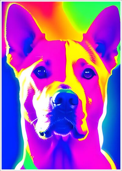 Plakat Neonowy pies