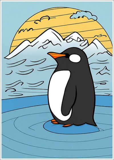 Plakat Pingwinek