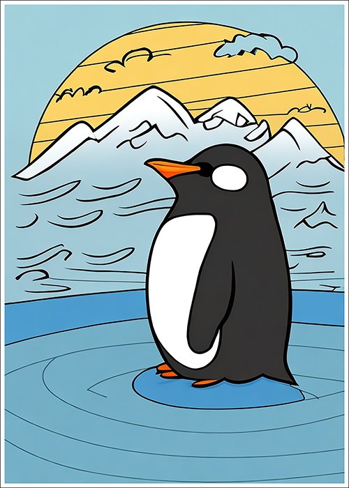 Plakat Pingwinek