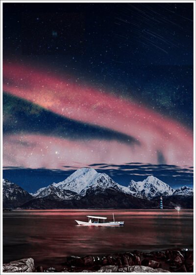 Plakat Różowa zorza