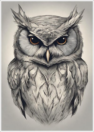 Plakat Sowa z głębokimi oczami