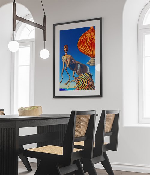 Plakat Stworzenie w stylu Salvadora Dali Kompozycja