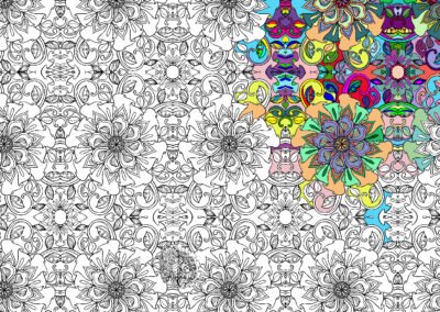 Kolorowanka Podłogowa XXL: Mandala