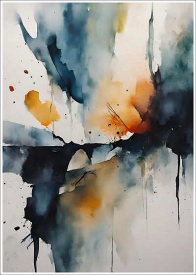 Plakat Abstrakcja barwny dym 2