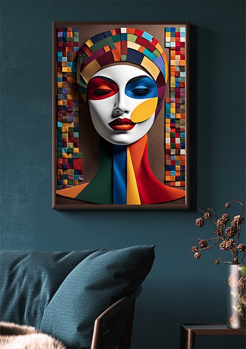 Plakat Aksamitna twarz kompozycja