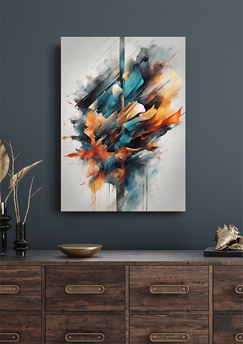 Plakat Barwne spektrum kompozycja