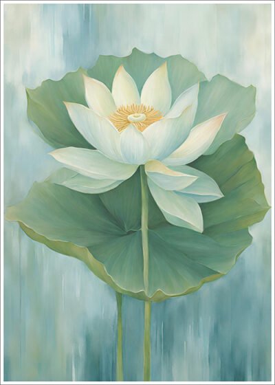 Plakat Białawy kwiat