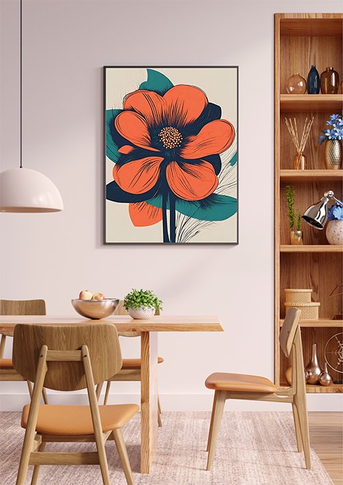 Plakat Czerwony Mak Kompozycja