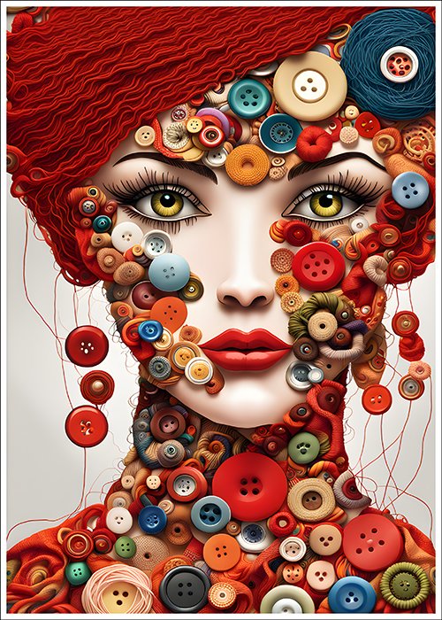 Plakat Dziewczyna z guzików