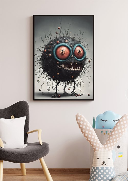 Plakat Dziwaczny stwór kompozycja