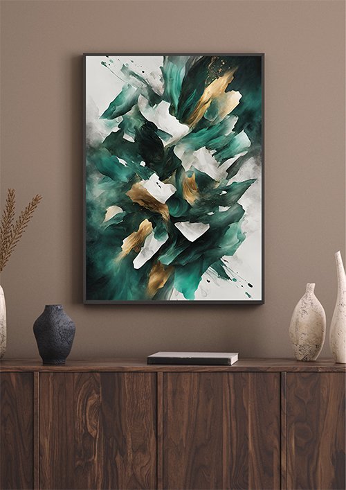 Plakat Elegancja kolorów kompozycja