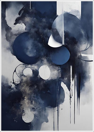 Plakat Granat i szarości