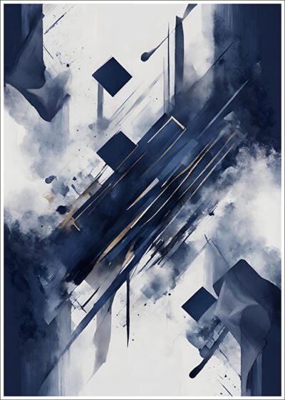 Plakat Granatowa abstrakcja