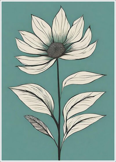 Plakat Jasny delikatny kwiat