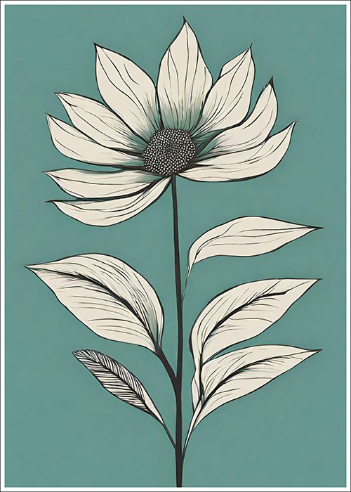 Plakat Jasny delikatny kwiat