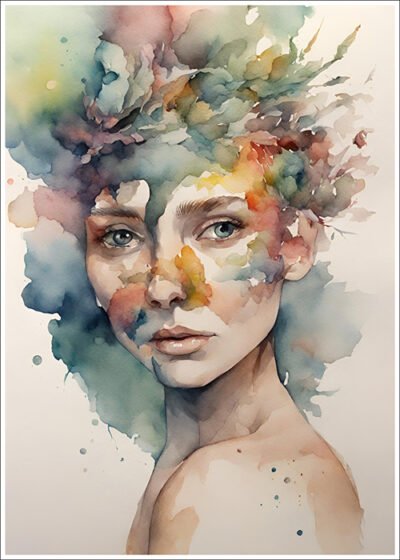 Plakat kobieta i jej wyobraźnia