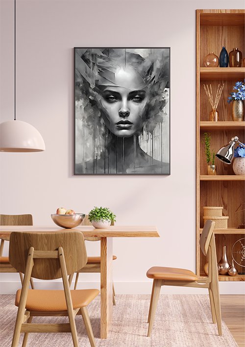 Plakat Kobieta topniejąca kompozycja