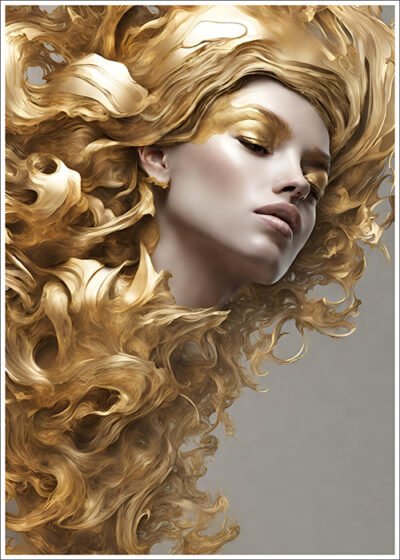 Plakat Kobieta w złocie