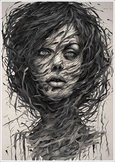 Plakat Kobieta z liści