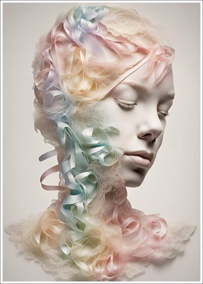 Plakat Kobieta ze wstążki