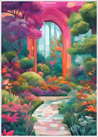 Plakat Kolorowy bajkowy świat