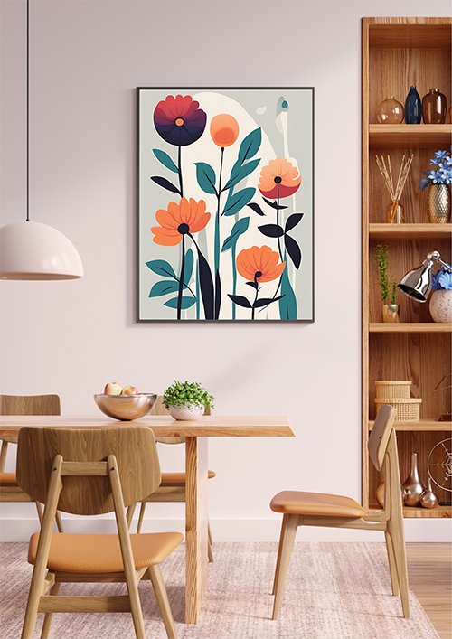 Plakat Kwiatowe połączenie kompozycja