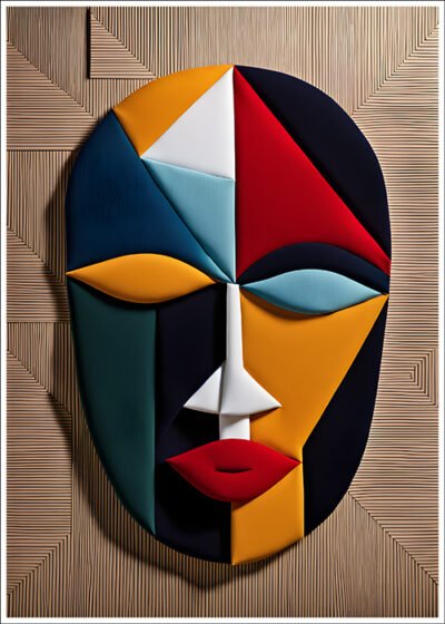 Plakat Maska z kolorów