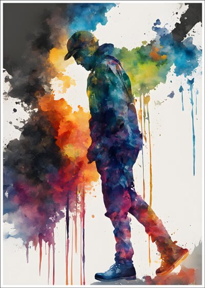 Plakat Mężczyzna w kolorach