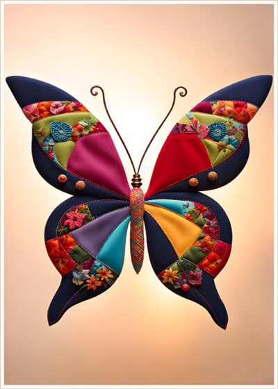 Plakat Motyl uszyty