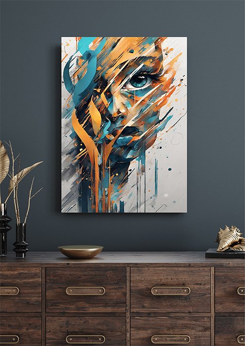 Plakat Nasycone spojrzenie kompozycja