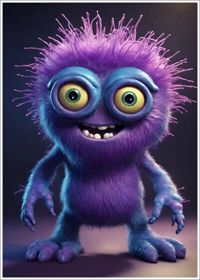 Plakat Potwór z dużymi oczami