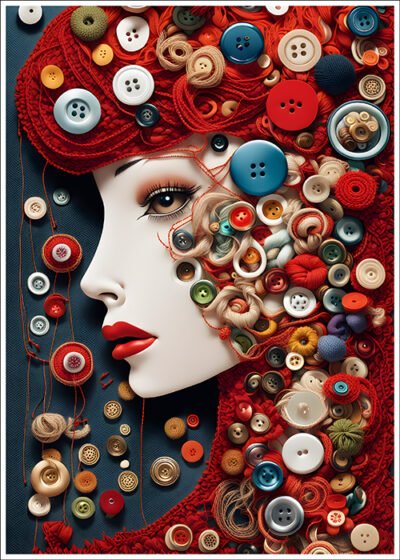 Plakat Profil z guzików