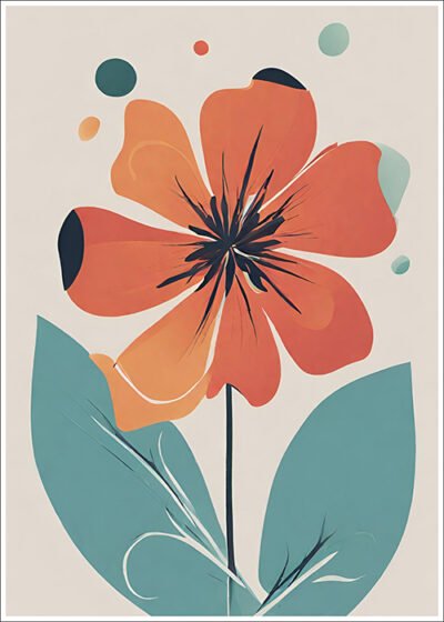 Plakat Pstrokaty kwiat