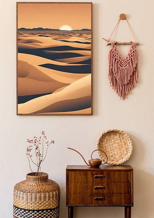 Plakat Pustynna przestrzeń kompozycja