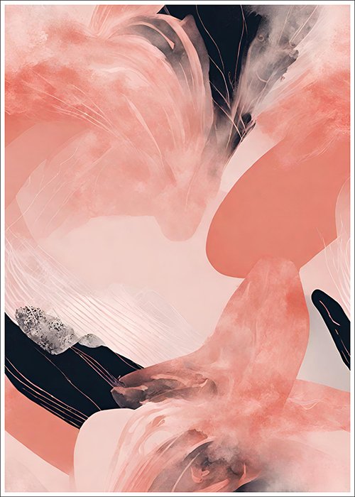 Plakat Różowa abstrakcja