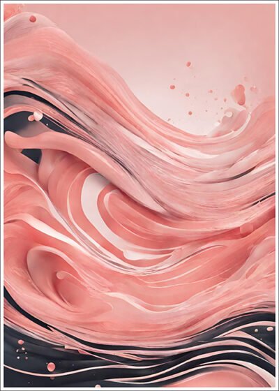 Plakat Różowe fale